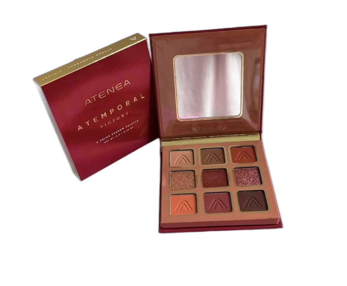 Paleta De Sombras Atenea Victory - aplicación en piel