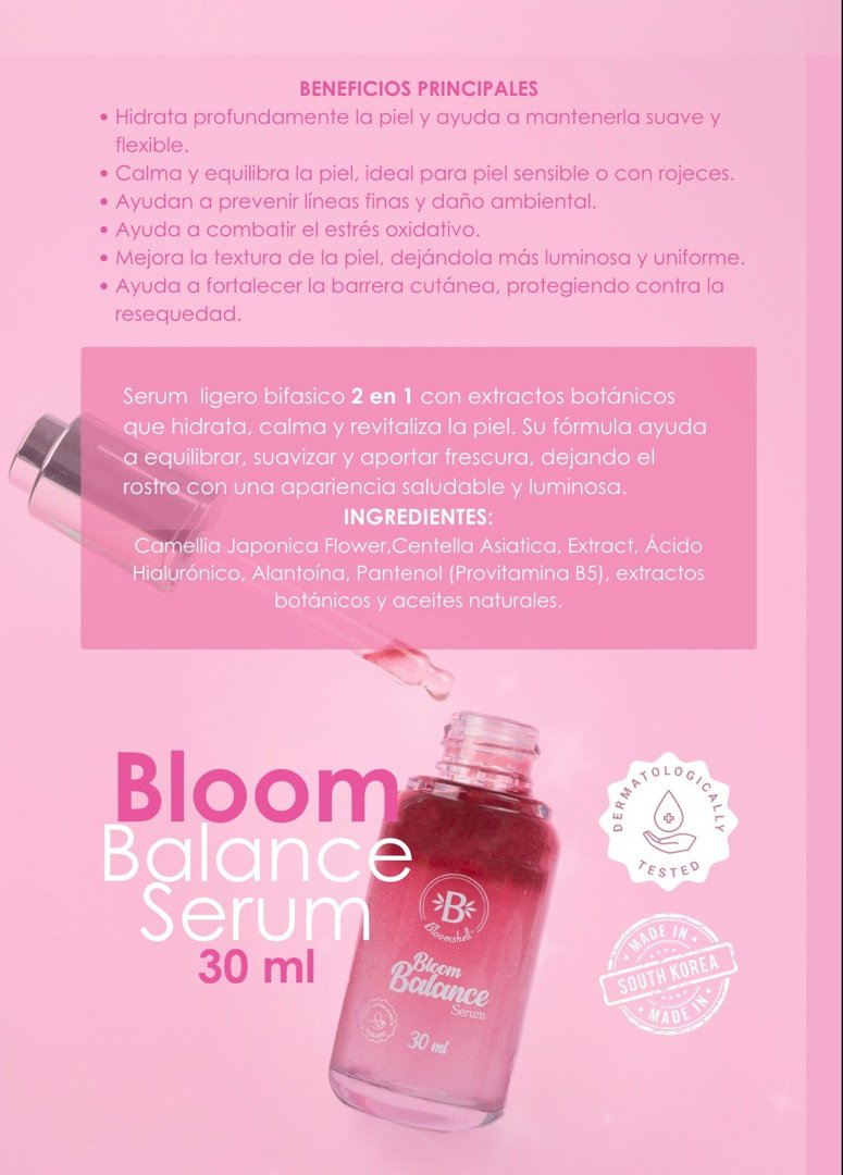 Bloom Serum Balance - El reset que tu piel estaba esperando El Sérum Facial Bloom Balance Bloomshell