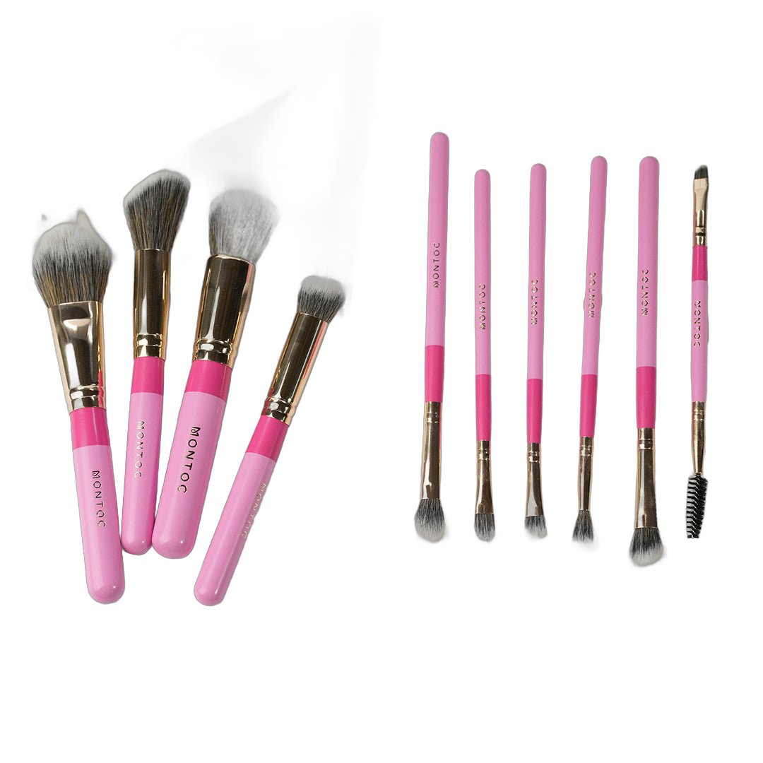 Kit De Brochas Fluffy Montoc - Transforma tu maquillaje con estas brochas ultra suaves que difuminan como