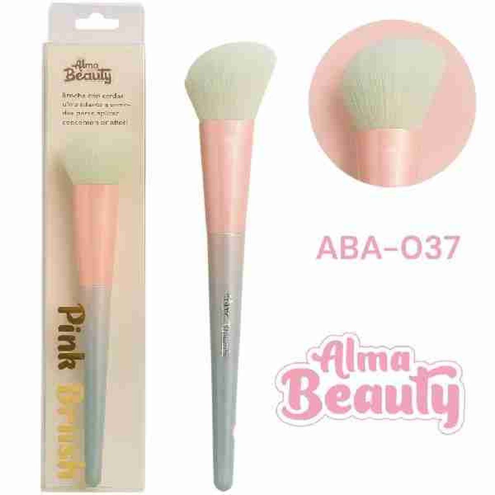 Brocha Pink Brush Rubor Y Contorno Alma Beauty - La brocha rosada que lo cambia todo Diseñada para rubor y contorno, su forma