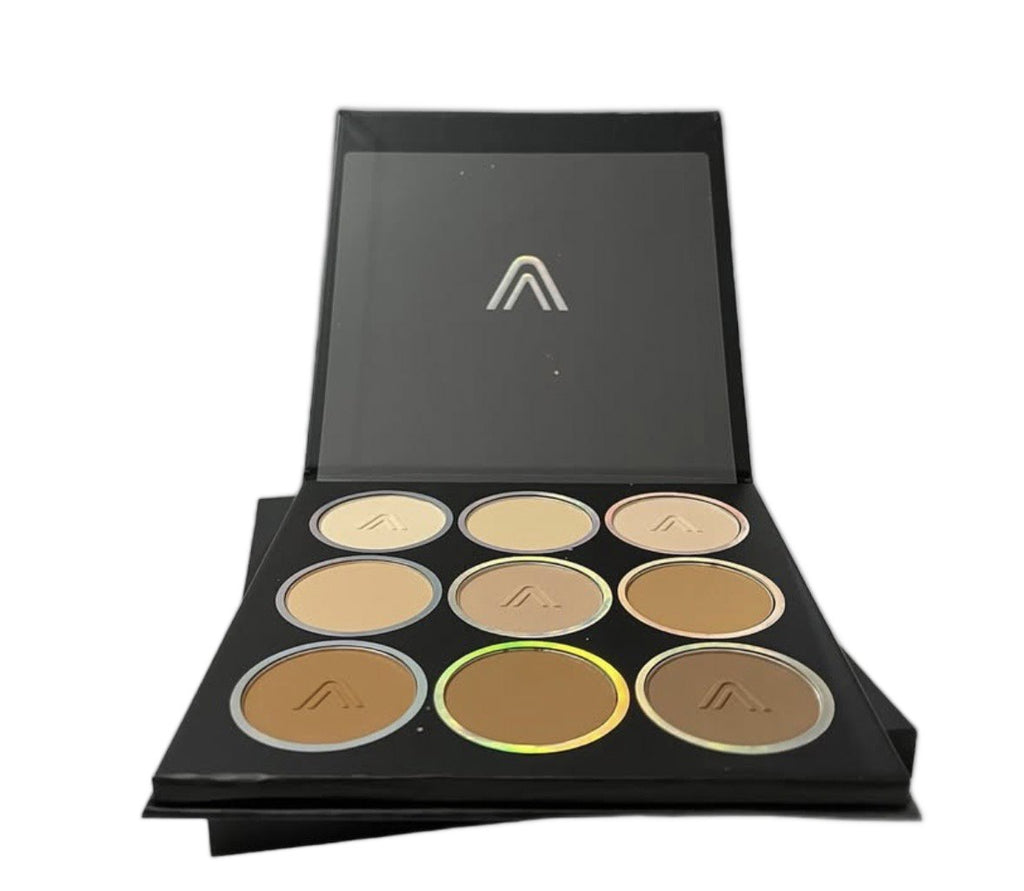 Paleta De Polvos Atenea - 9 tonos para iluminar, definir y esculpir tu rostro como una experta La Paleta