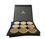 Paleta De Polvos Atenea - 9 tonos para iluminar, definir y esculpir tu rostro como una experta La Paleta