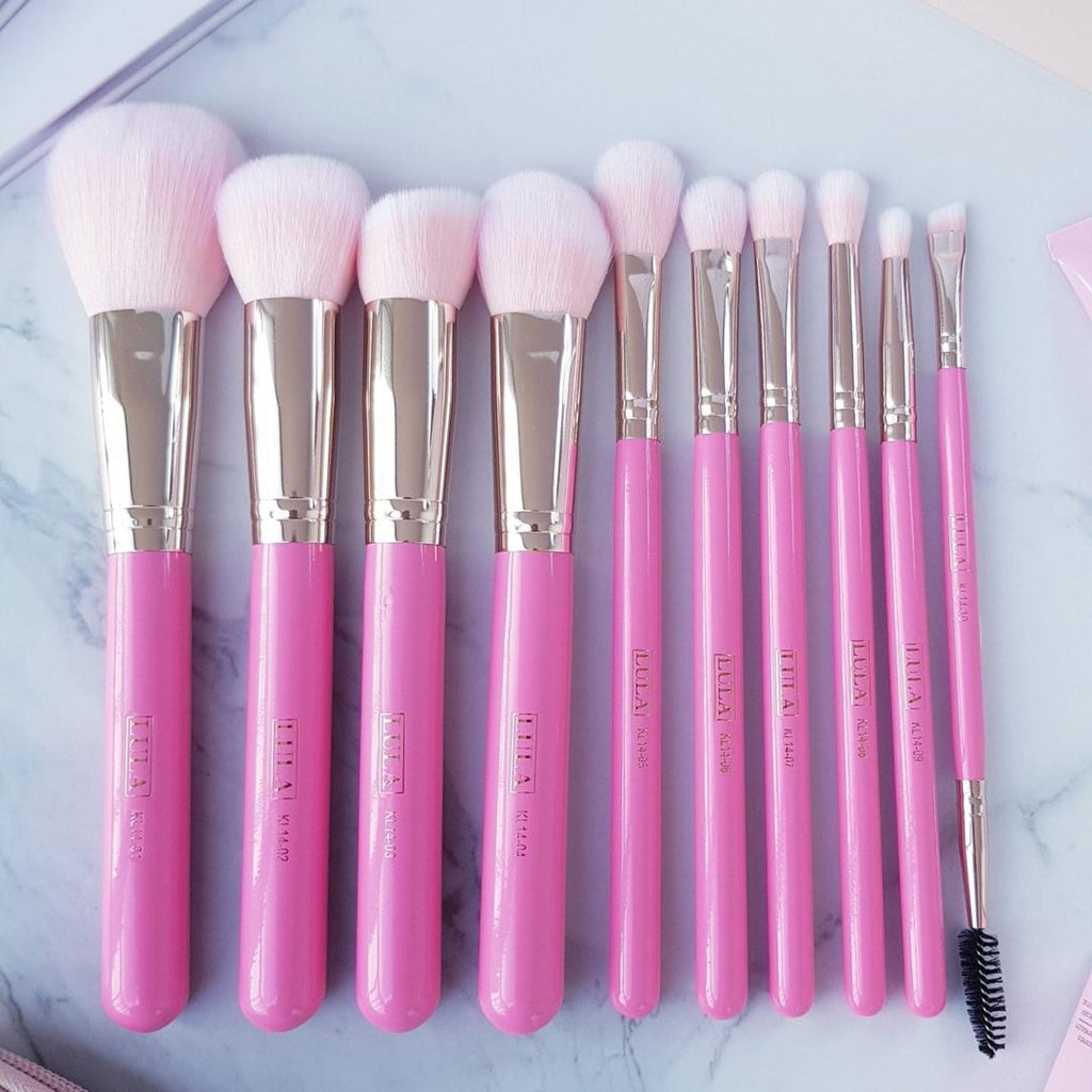 Kit De Brochas Lula Bubblegum X 10 Und - textura y acabado